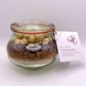 Kit pour cookies chocolat lait et noisettes (8-10 cookies)
